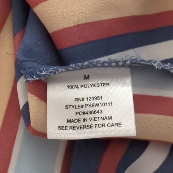 Pink Rose Striped Short Sleeve Blouse - Picture 5 of 5